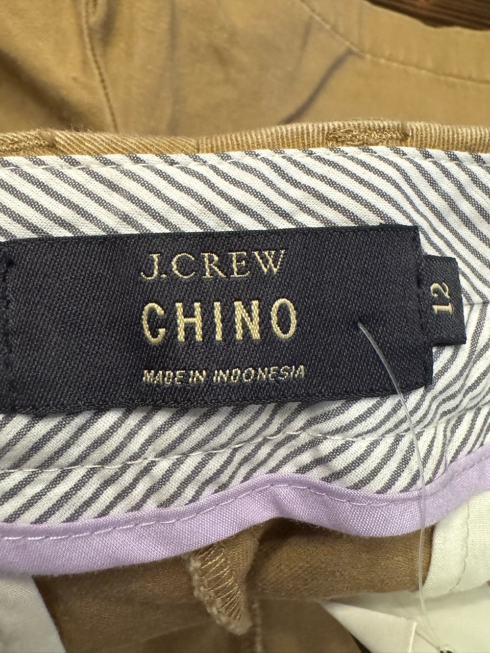 J. Crew Women’s Khaki Cotton Chino Shorts NWT 3” Inseam Size 12 - Picture 4 of 8
